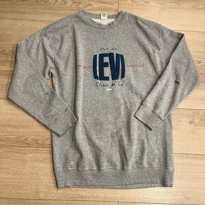 Vintage Levi’s Logo Made in USA Gray Heathered Sweatshirt Size L Cotton Blend